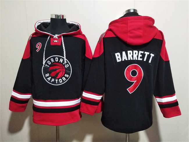 Men's Toronto Raptors #9 RJ Barrett Black Red Lace-Up Pullover Hoodie,We sell and wholesale Men's Toronto Raptors #9 RJ Barrett Black Red Lace-Up Pullover Hoodie on line form chian!